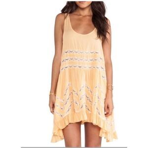 Free People Intimates Voile and Lace Trapeze Slip Size XS